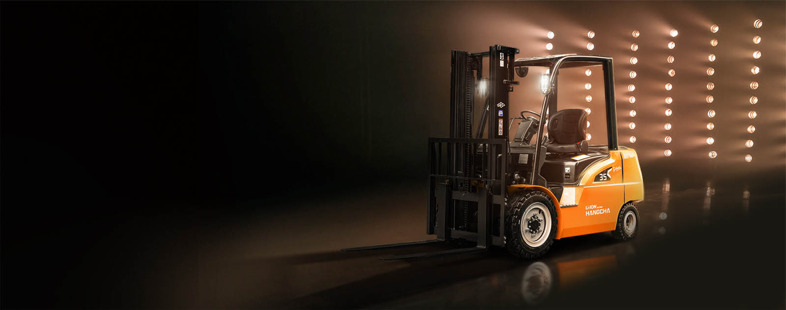 Noble Philippines - Hancha forklift with background lighting