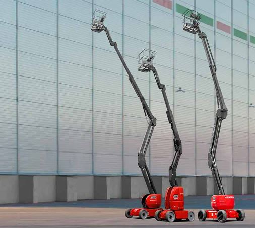 Three Boom Lifts in Action